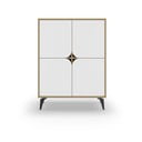 Bela/naravna omarica v hrastovem dekorju 90x120 cm Nola – Marckeric