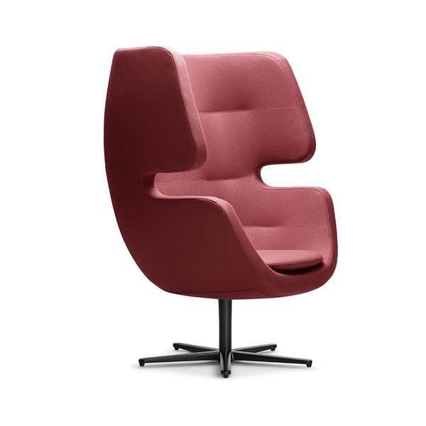 Roza vrtljiv fotelj Softline Moai-image-4