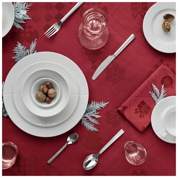 Namizni prt z božičnim motivom iz damasta 150x220 cm Natale – Rosendahl-image-3