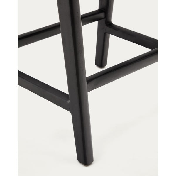 Črn barsko stol iz masivnega mahagonija Calixta – Kave Home-image-4