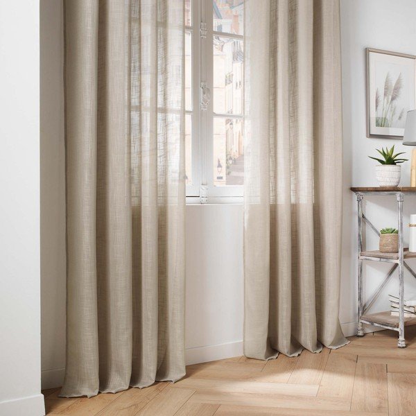 Rjava prosojna zavesa 140x280 cm Haltona – douceur d'intérieur-image-4