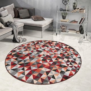 Rdeča/siva pralna okrogla preproga ø 150 cm Ignite – Mila Home