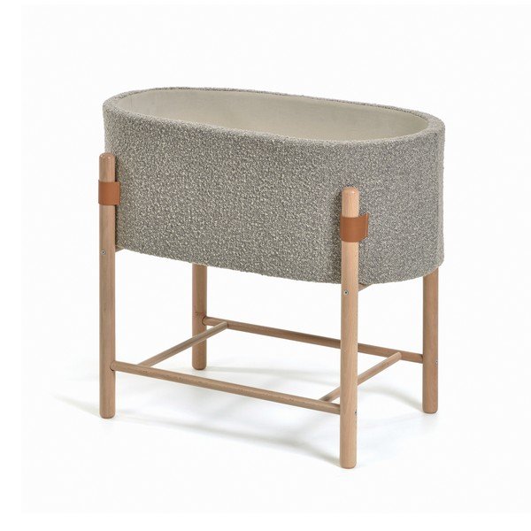 Siva otroška posteljica Kave Home Adara