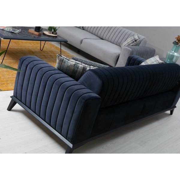 Temno modra sedežna garnitura 220 cm Lisa – Balcab Home-image-1