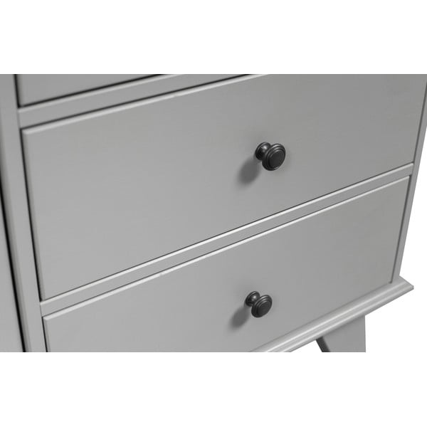 Svetlo siva otroška garderobna omara iz masivnega bora 98x190 cm Lily – WOOOD-image-1