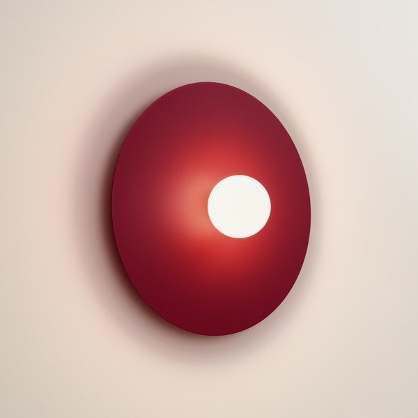 Bordo rdeča kovinska stenska svetilka ø 50 cm AKE – Thoro-image-3