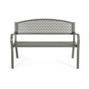 Kaki zelena kovinska vrtna klop Lizette – Bizzotto