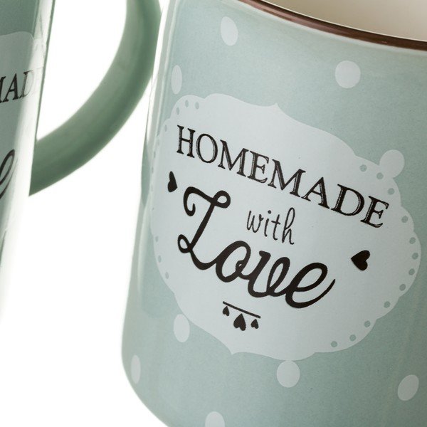 Zeleno-siv lonček iz kostnega porcelana Unimasa Homemade, 320 ml-image-2
