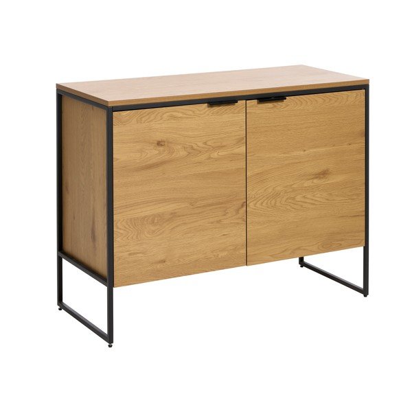 Komoda v hrastovem dekorju v naravni barvi 104,5x80x45 cm Cesura – Unique Furniture-image-2