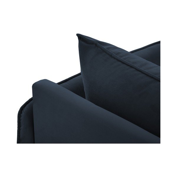 Temno modri žametni ležalnik (desni kot) Vienna - Cosmopolitan Design-image-1