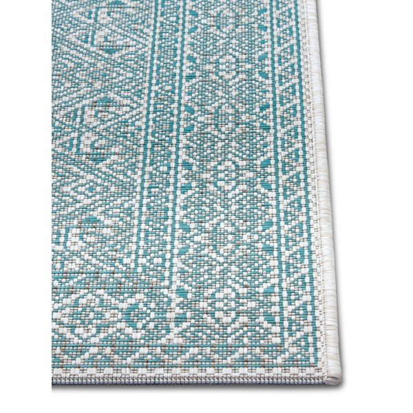 Turkizno-bež zunanji tekač NORTHRUGS Cuadrado, 70 x 200 cm-image-2