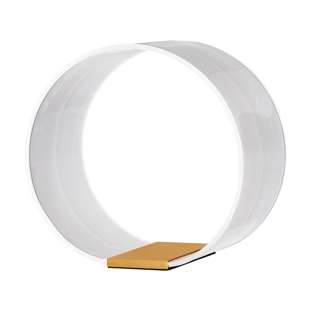 Aluminijasta LED zatemnitvena namizna svetilka v zlati barvi s senčilom iz akrilnega stekla (višina 28 cm) Valentin
