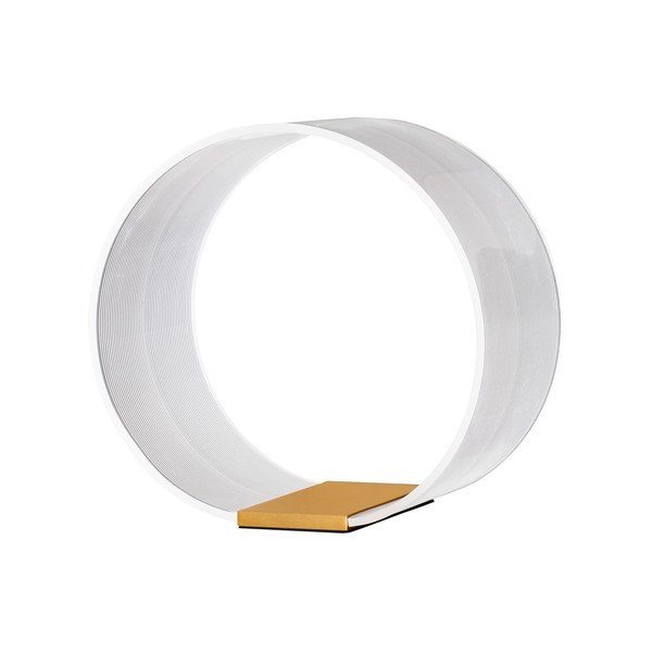 Aluminijasta LED zatemnitvena namizna svetilka v zlati barvi s senčilom iz akrilnega stekla (višina 28 cm) Valentin – Nova Luce