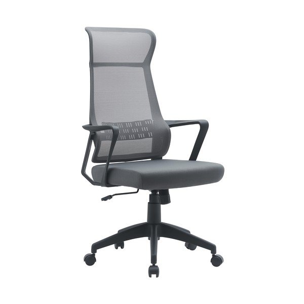 Siv oblazinjen pisarniški stol Hoboken – Yes Everyday