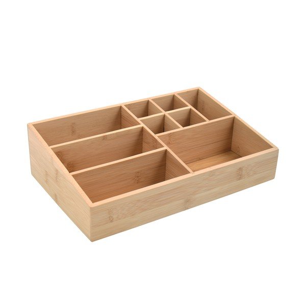 Bambusov kopalniški organizator za kozmetiko v naravni barvi Isalys – MSV