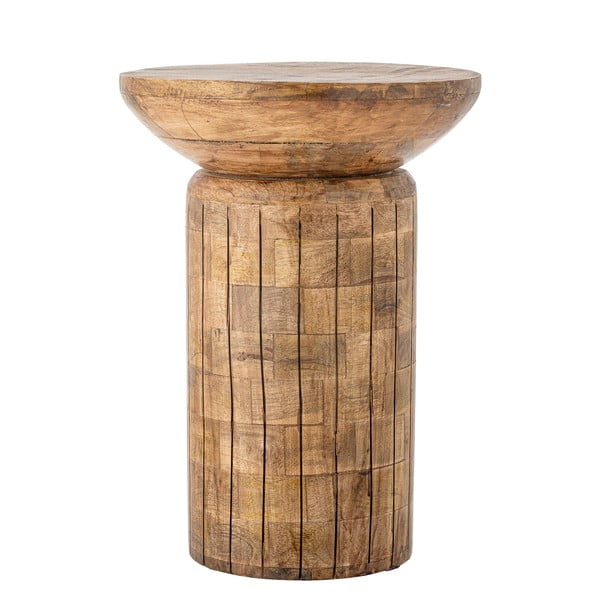 Okrogla stranska mizica iz masivnega manga ø 30 cm Yasme – Bloomingville