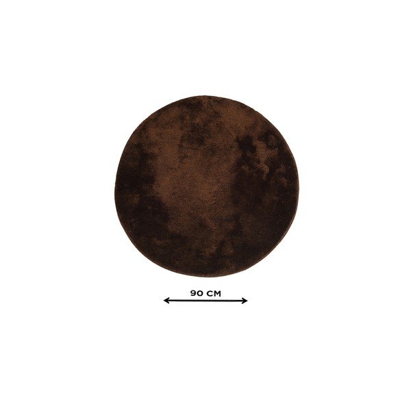 Temno rjava kopalniška preproga ø 90 cm Havai – Foutastic-image-4