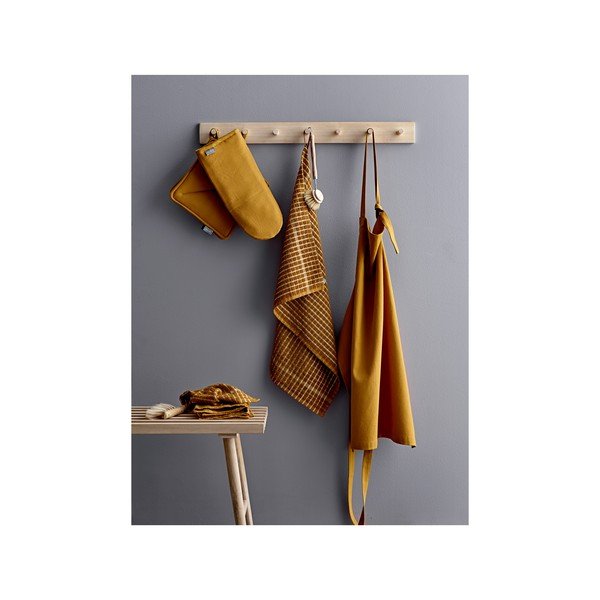 Komplet 2 rumenih bombažnih kuhinjskih rokavic Södahl-image-2