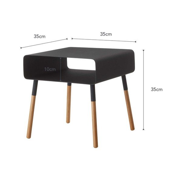 Črna klubska mizica YAMAZAKI, višina 35 cm-image-4