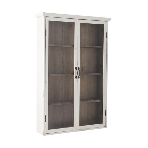 Bela stenska vitrina iz masivne jelke 81x122x18 cm Hazem – Bloomingville-image-4