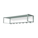 Prašno zelen kovinski stenski obešalnik s polico 100 cm Rex – Spinder Design