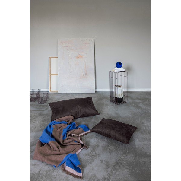 Bordo rdeča/modra odeja iz recikliranega bombaža za pred TV 130x175 cm Studio – Mette Ditmer Denmark-image-3