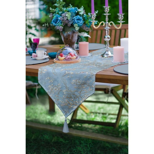 Namizni tekač 45x140 cm Blue Spring – Minimalist Cushion Covers-image-2