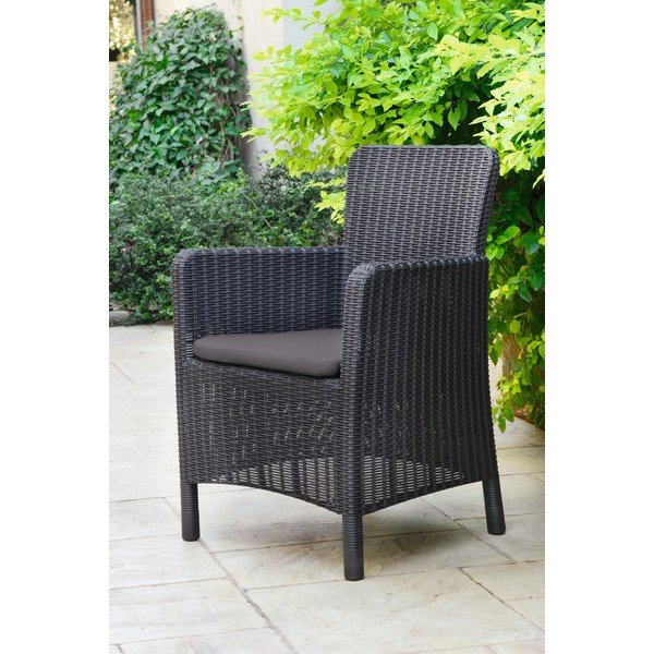 Antracitno siv plastičen vrtni fotelj Trenton – Keter-image-4