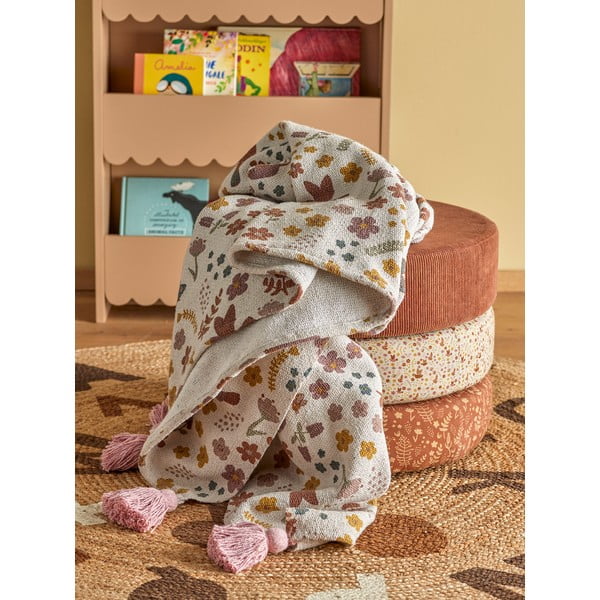 Belo-rožnata otroška odeja 130x160 cm Kristine – Bloomingville Mini-image-1