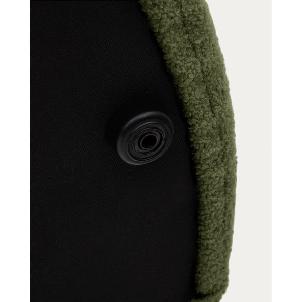 Zelen tabure iz tkanine bouclé Kaeli – Kave Home-image-4