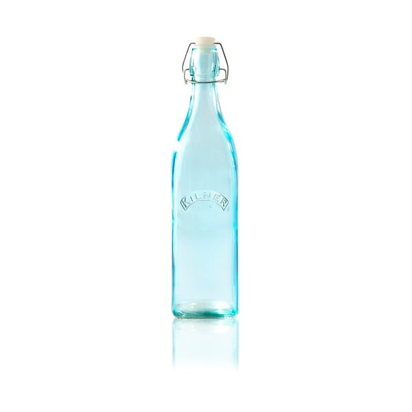 Modra steklenica s sponko Kilner, 1 l
