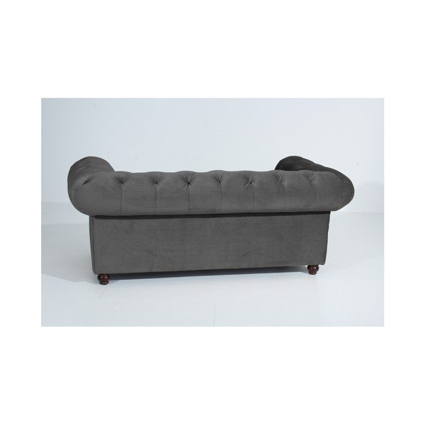 Antracitno siva zofa Max Winzer Orleans Velvet, 196 cm-image-3