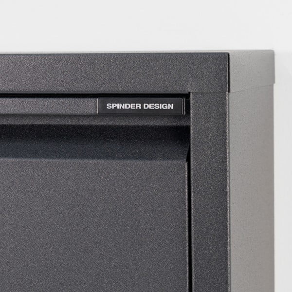 Črna kovinska preklopna omarica za čevlje 50x169x15 cm Billy – Spinder Design-image-4