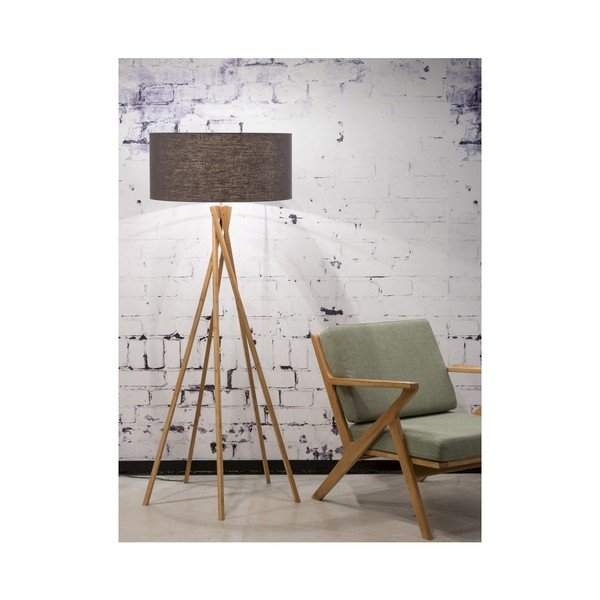 Talna svetilka s temno sivim senčnikom in bambusovo strukturo Good&Mojo Kilimanjaro-image-3