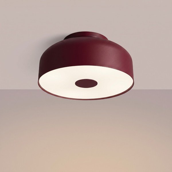 Bordo rdeča jeklena stropna svetilka ø 30 cm Omiq – Sollux-image-2