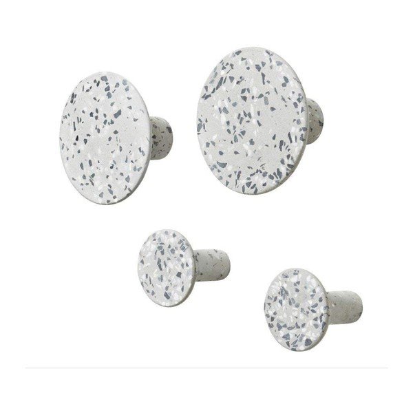 Komplet 4 stenskih kljuk Blomus Terrazzo