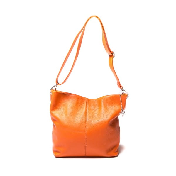 Oranžna usnjena torbica Luisa Vannini Gilliana-image-4