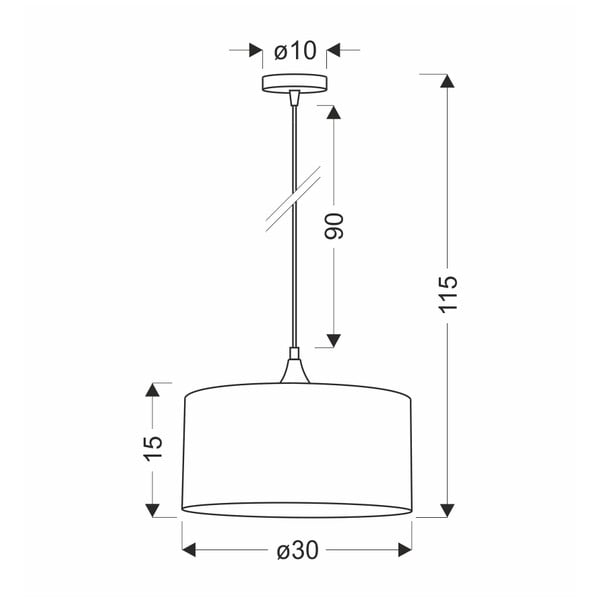 Modrozelena viseča svetilka s tekstilnim senčnikom ø 30 cm Maloto – Candellux Lighting-image-2