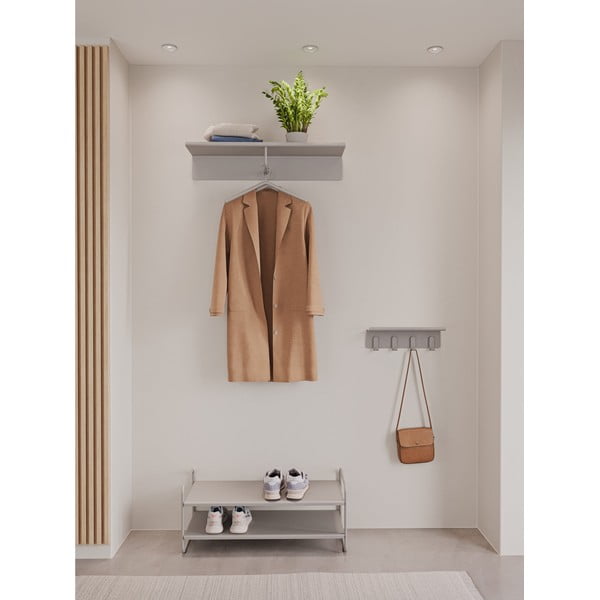 Svetlo sivo jekleno stojalo za čevlje 33x33x80 cm A-Shoe – Zone-image-1