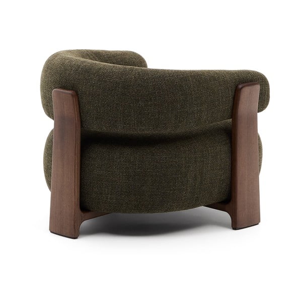 Zelen fotelj iz šenilje Granite – Kave Home-image-4