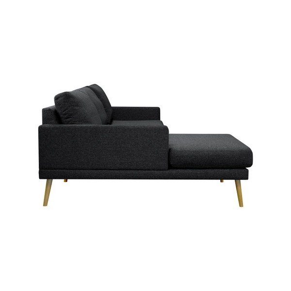 Črna kotna zofa Windsor & Co Zofe, levi kot-image-4