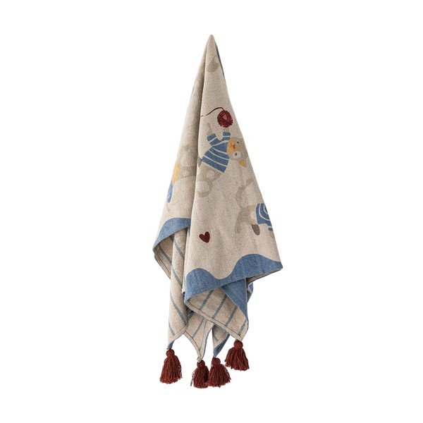 Otroška odeja iz recikliranega bombaža v naravni barvi 130x160 cm Mille – Bloomingville Mini-image-2