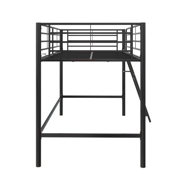 Črna dvignjena otroška postelja 90x200 cm Jodie – Støraa-image-4