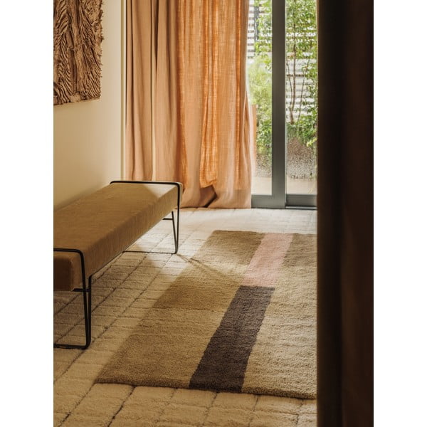 Ročno tkan volnen tekač 80x230 cm Chroma Dusty Pink – Lorena Canals-image-1