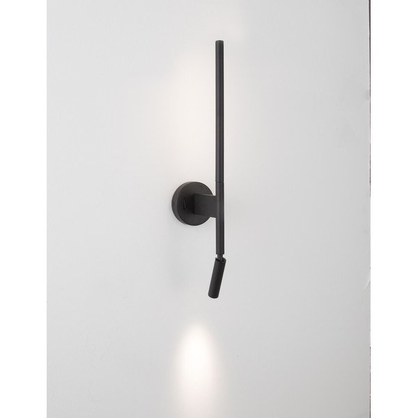 Mat črna aluminijasta LED stenska svetilka z upogljivo konstrukcijo Handy – Nova Luce-image-4