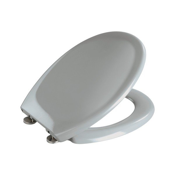 Svetlo siva WC deska z enostavnim zapiranjem Wenko Premium Ottana, 45,2 x 37,6 cm-image-1