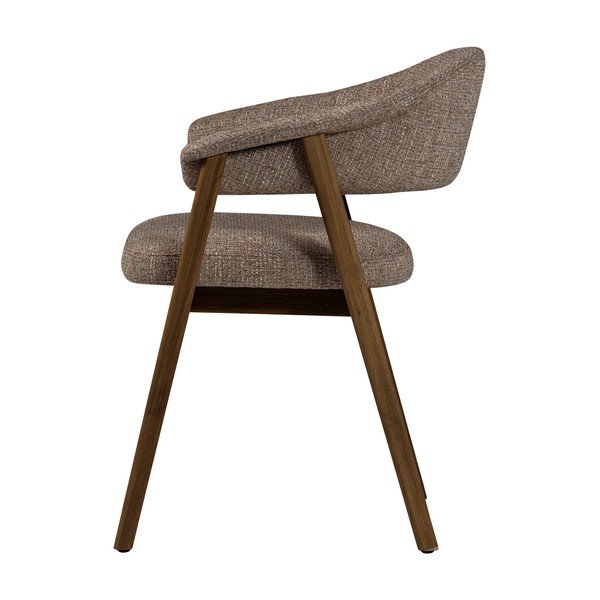 Rjav oblazinjen jedilni stol z nasloni za roke Tunar – WOOOD-image-3