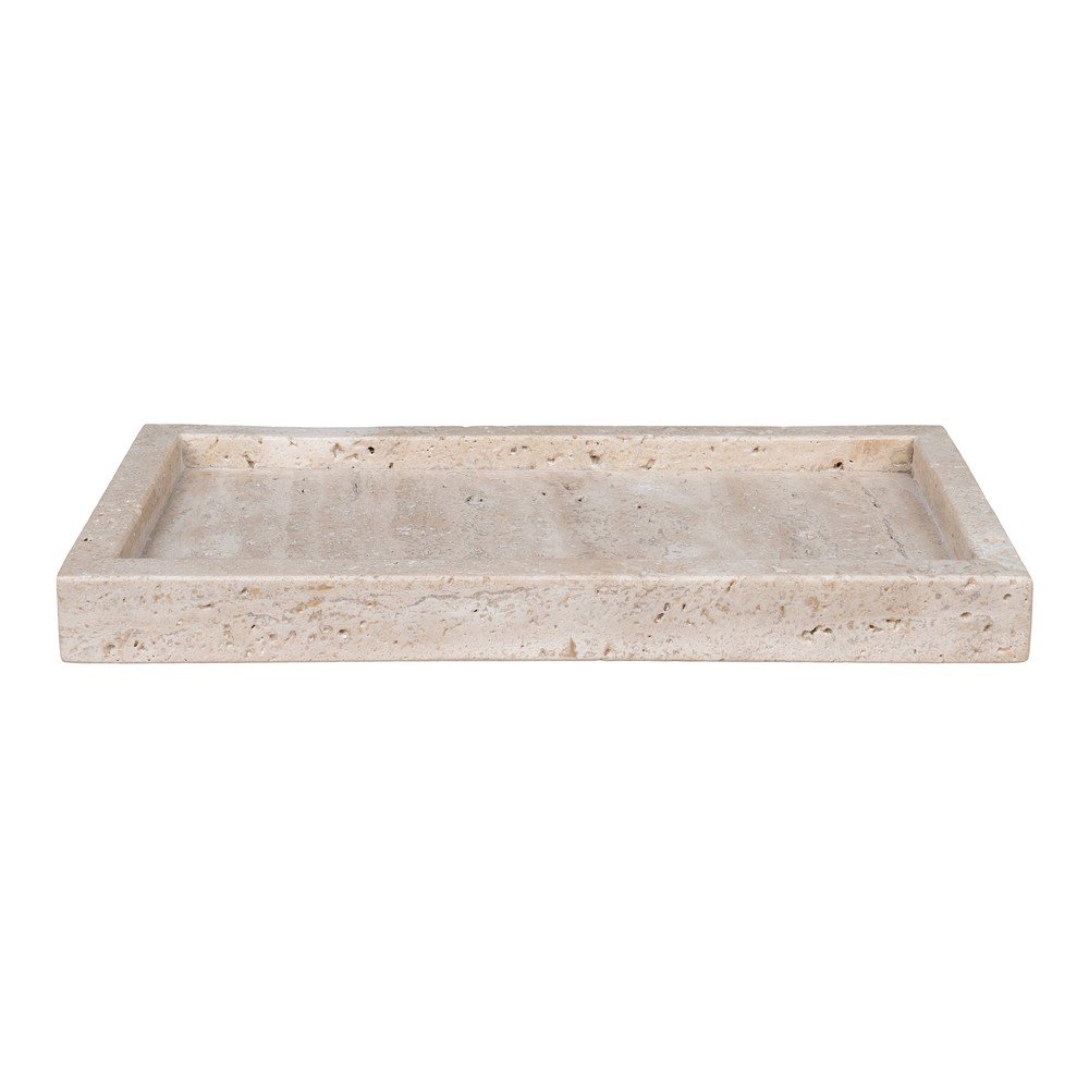 Kamnit dekorativni pladenj 15x30,5 cm Travertine
