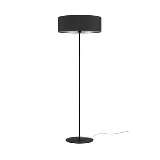 Črna stoječa svetilka z detajli v srebrni barvi Bulb Attack Tres XL, ⌀ 45 cm