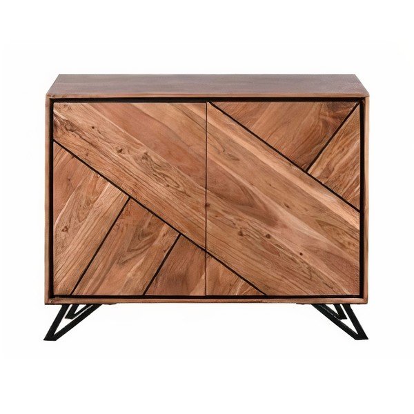 Omarica iz masivne akacije v naravni barvi 120x78x40 cm Ambala – Interia Home & Living